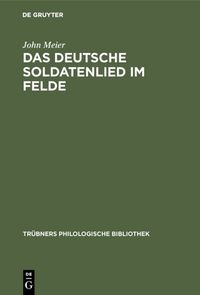 Produktbild: Das deutsche Soldatenlied im Felde