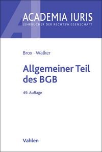 Produktbild: Academia Iuris / Allgemeiner Teil des BGB