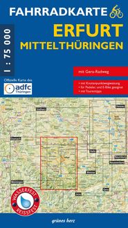 Produktbild: Fahrradkarte Erfurt, Mittelthüringen