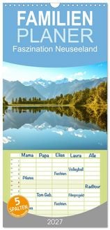 Produktbild: Familienplaner 2027 - Faszination Neuseeland mit 5 Spalten (Wandkalender, 21 x 45 cm) CALVENDO