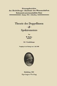 Produktbild: Theorie des Doppellinsen-&szlig;-Spektrometers