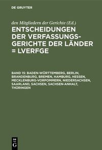 Produktbild: Baden-W&uuml;rttemberg, Berlin, Brandenburg, Bremen, Hamburg, Hessen, Mecklenburg-Vorpommern, Niedersachsen, Saarland, Sachsen, Sachsen-Anhalt, Th&uuml;ringen