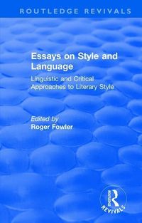 Produktbild: : Essays on Style and Language (1966)