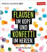 Produktbild Positive-Sprüche-Kalender Postkartenkalender 2027 - mit 53 Postkarten