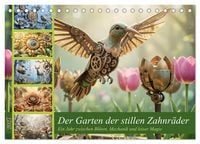 Produktbild: Der Garten der stillen Zahnr&auml;der - Ein Jahr zwischen Bl&uuml;ten, Mechanik und leiser Magie (Tischkalender 2027 DIN A5 quer), CALVENDO Monatskalender