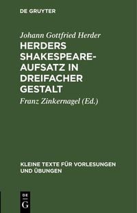 Produktbild: Herders Shakespeare-Aufsatz in dreifacher Gestalt