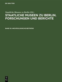 Produktbild: Arch&auml;ologische Beitr&auml;ge