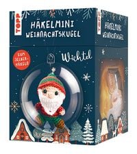 Produktbild: H&auml;kelmini-Weihnachtskugel H&auml;kelset Wichtel