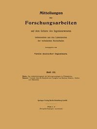 Produktbild: Mitteilungen &uuml;ber Forschungsarbeiten auf dem Gebiete des Ingenieurwesens