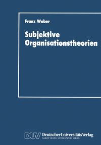 Produktbild: Subjektive Organisationstheorien