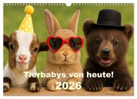 Produktbild: Tierbaby von heute! (Wandkalender 2026 DIN A3 quer), CALVENDO Monatskalender