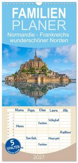 Produktbild: Familienplaner 2027 - Normandie - Frankreichs wundersch&ouml;ner Norden mit 5 Spalten (Wandkalender, 21 x 45 cm) CALVENDO