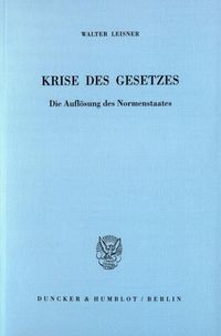 Produktbild: Krise des Gesetzes.