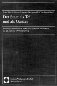 Produktbild: Der Staat als Teil und als Ganzes