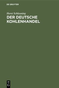 Produktbild: Der deutsche Kohlenhandel