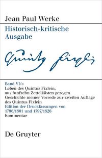 Produktbild: Leben des Quintus Fixlein, aus funfzehn Zettelk&auml;sten gezogen
