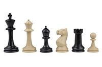 Produktbild: Schachfiguren Nerva, K&ouml;nigsh&ouml;he 95 mm, Kunststoff, schwarz creme, im Polybeutel