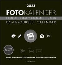 Bild vom Artikel Foto-Bastelkalender schwarz 2023 - Do it yourself calendar 21x22 cm - datiert - Kreativkalender - Foto-Kalender - Alpha Edition vom Autor 