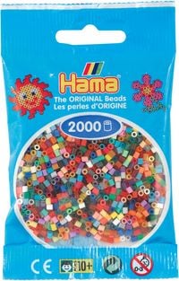 Produktbild: Mini-Perlen, 2000St. Volltonmix- 10 Farben