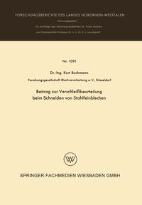 Produktbild: Beitrag zur Verschlei&szlig;beurteilung beim Schneiden von Stahlfeinblechen