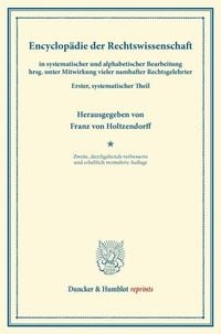 Produktbild: Encyclop&auml;die der Rechtswissenschaft