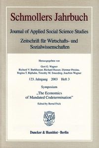 Produktbild: Symposium "The Economics of Mandated Codetermination".