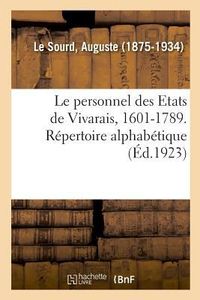 Produktbild: Le personnel des Etats de Vivarais, 1601-1789. R&eacute;pertoire alphab&eacute;tique