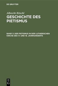Produktbild: Der Pietismus in der lutherischen Kirche des 17. und 18. Jahrhunderts