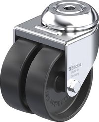 Produktbild: Blickle 106732 LMDA-POA 75G Doppel-Lenkrolle Rad-Durchmesser: 75 mm Tragf&auml;higkeit (max.): 100 kg 1 St.