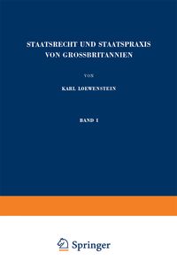 Produktbild: Staatsrecht und Staatspraxis von Grossbritannien