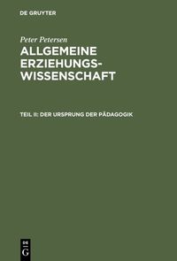 Produktbild: Der Ursprung der P&auml;dagogik