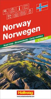 Produktbild: Hallwag Strassenkarte Norwegen 1:750.000