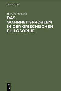 Produktbild: Das Wahrheitsproblem in der griechischen Philosophie