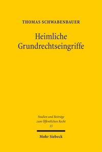 Produktbild: Heimliche Grundrechtseingriffe