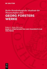 Produktbild: Streitschriften und Fragmente zur Weltreise