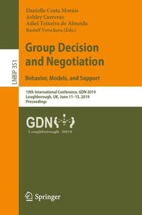 Produktbild: Group Decision and Negotiation: Behavior, Models, and Support