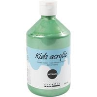 Produktbild: Creativ Company Acrylfarbe Metallic, Metallic, Hellgr&uuml;n, 500 ml/ 1 Fl.