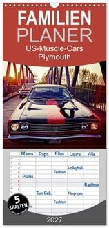 Produktbild: Familienplaner 2027 - US-Muscle-Cars - Plymouth mit 5 Spalten (Wandkalender, 21 x 45 cm) CALVENDO