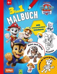 Produktbild: PAW Patrol 3-in-1 Malbuch I Ab 4 Jahren