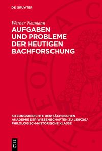 Produktbild: Aufgaben und Probleme der heutigen Bachforschung