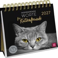 Produktbild: Postkartenkalender 2027: Inspirierende Worte f&uuml;r Katzenfreunde