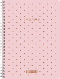 Produktbild: Sch&uuml;lerkalender Style 2026/2027 "Pretty Pink" | A5, Kunststo