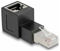 Produktbild: Delock Netzwerk Adapter CAT 6a [1x RJ45-Stecker - 1x RJ45-Buchse] Schwarz