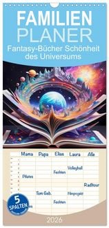 Produktbild: Familienplaner 2026 - Fantasy-B&uuml;cher Sch&ouml;nheit des Universums mit 5 Spalten (Wandkalender, 21 x 45 cm) CALVENDO