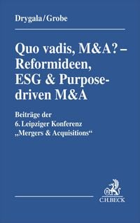 Produktbild: Quo vadis, M&A? &ndash; Reformideen, ESG & Purpose-driven M&A