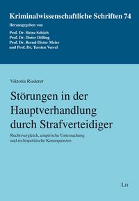 Produktbild: St&ouml;rungen in der Hauptverhandlung durch Strafverteidiger