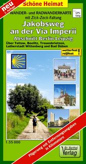 Produktbild: Radwander- und Wanderkarte Jakobsweg an der Via Imperii, Abschnitt Berlin-Leipzig