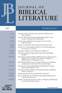 Produktbild: Journal of Biblical Literature 134.1 (2015)