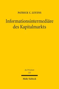 Produktbild: Informationsintermedi&auml;re des Kapitalmarkts