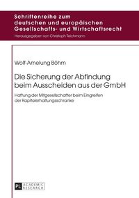 Produktbild: Die Sicherung der Abfindung beim Ausscheiden aus der GmbH